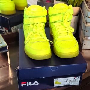 FILA High top neon sneakers